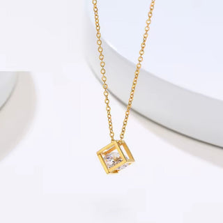 Nova CZ Cube Necklace