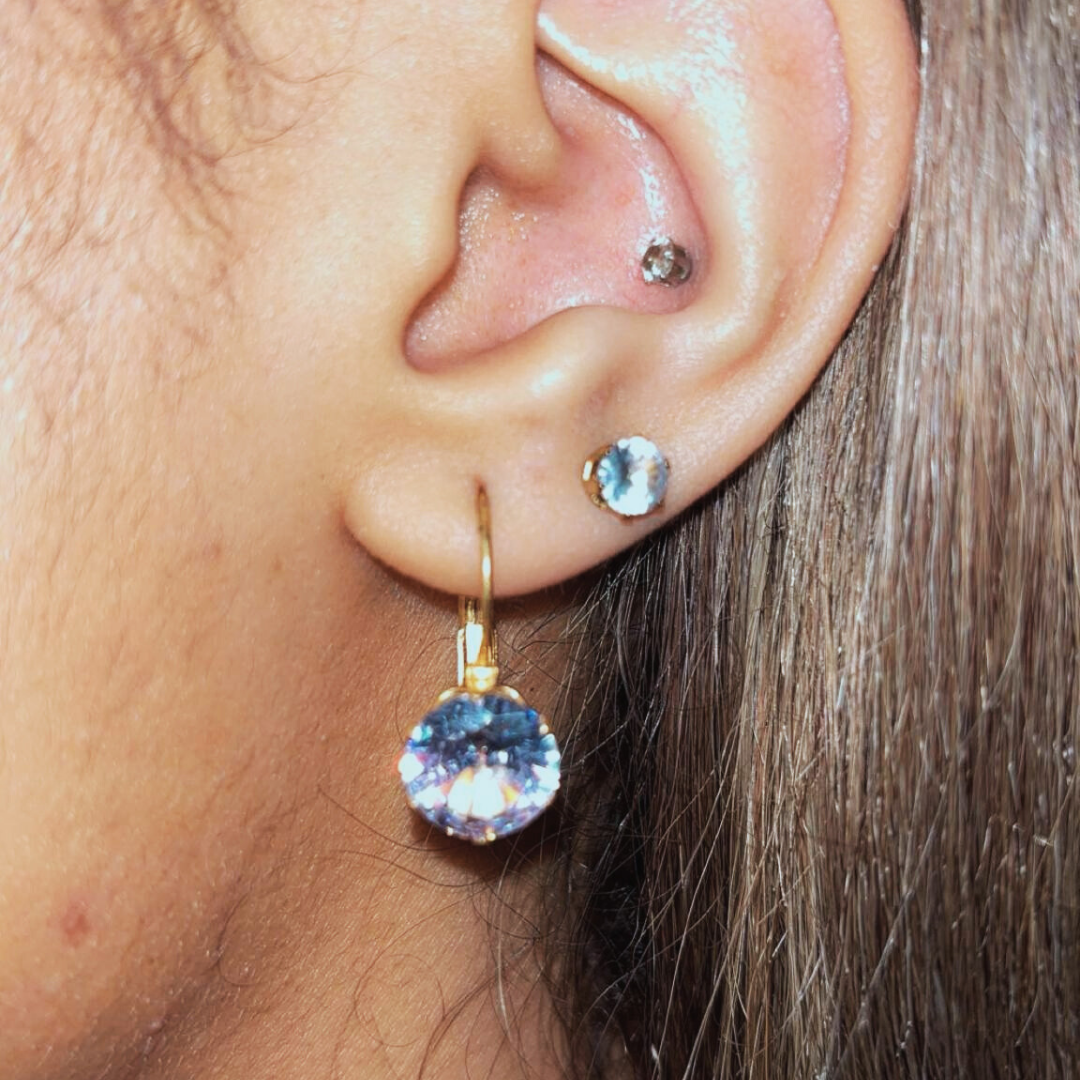 Golden Crystal Earrings