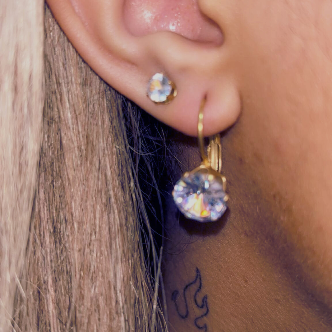 Golden Crystal Earrings