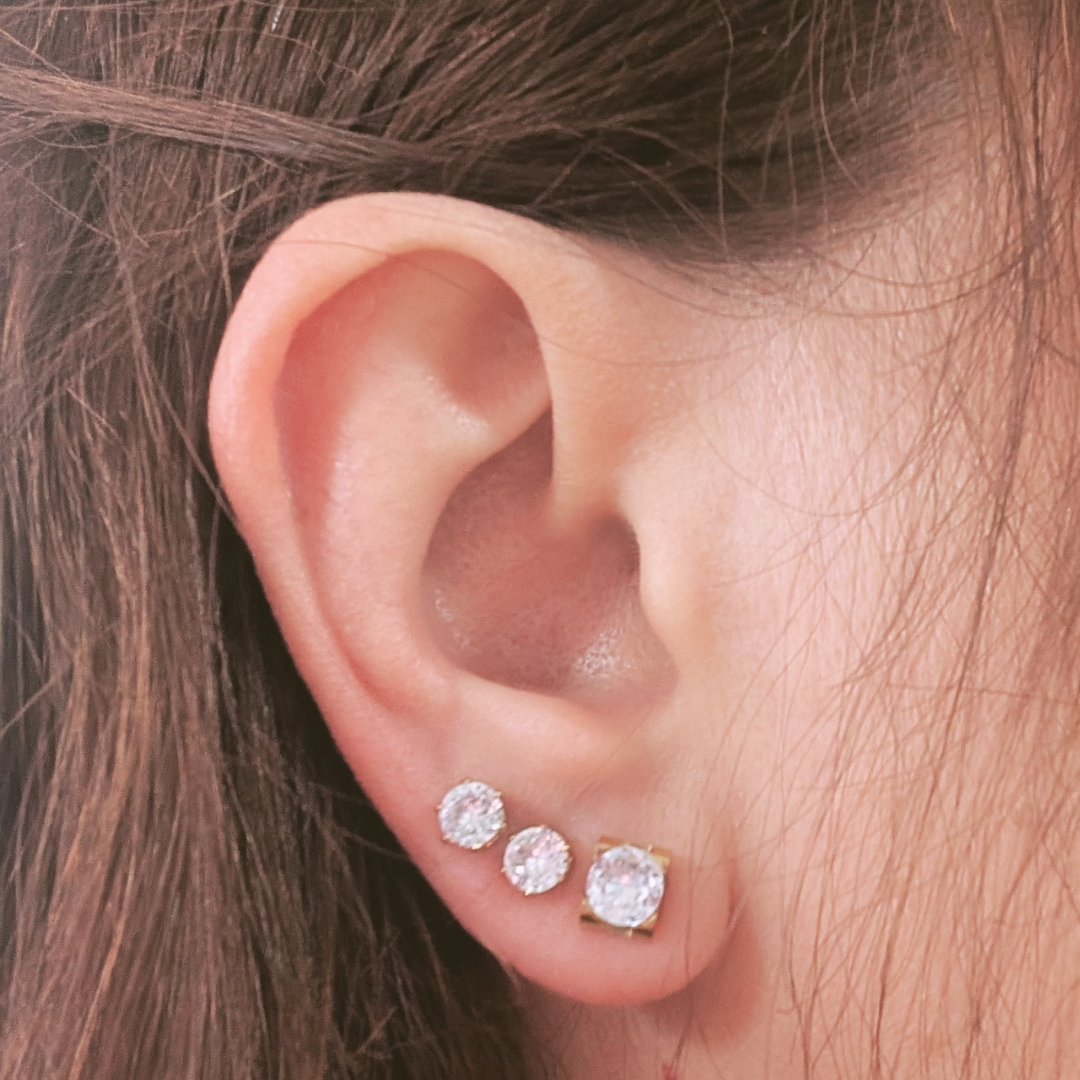 LuxeSpark Crystal Stud