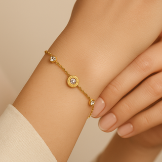 Carolein Ariana Roman Bracelet – 18K gold-plated, waterproof, hypoallergenic jewelry