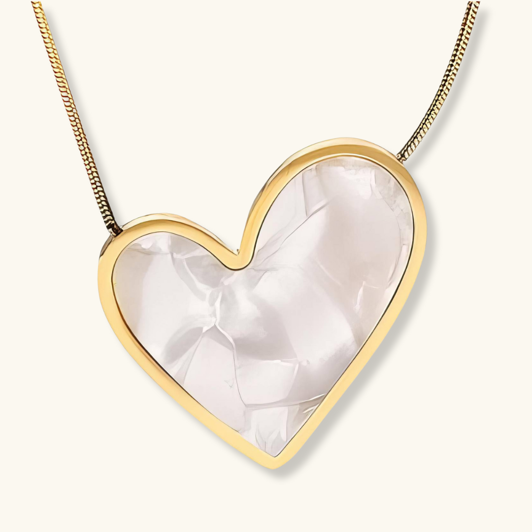 Everly Pearl Heart Necklace