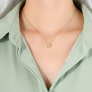 Nova CZ Cube Necklace