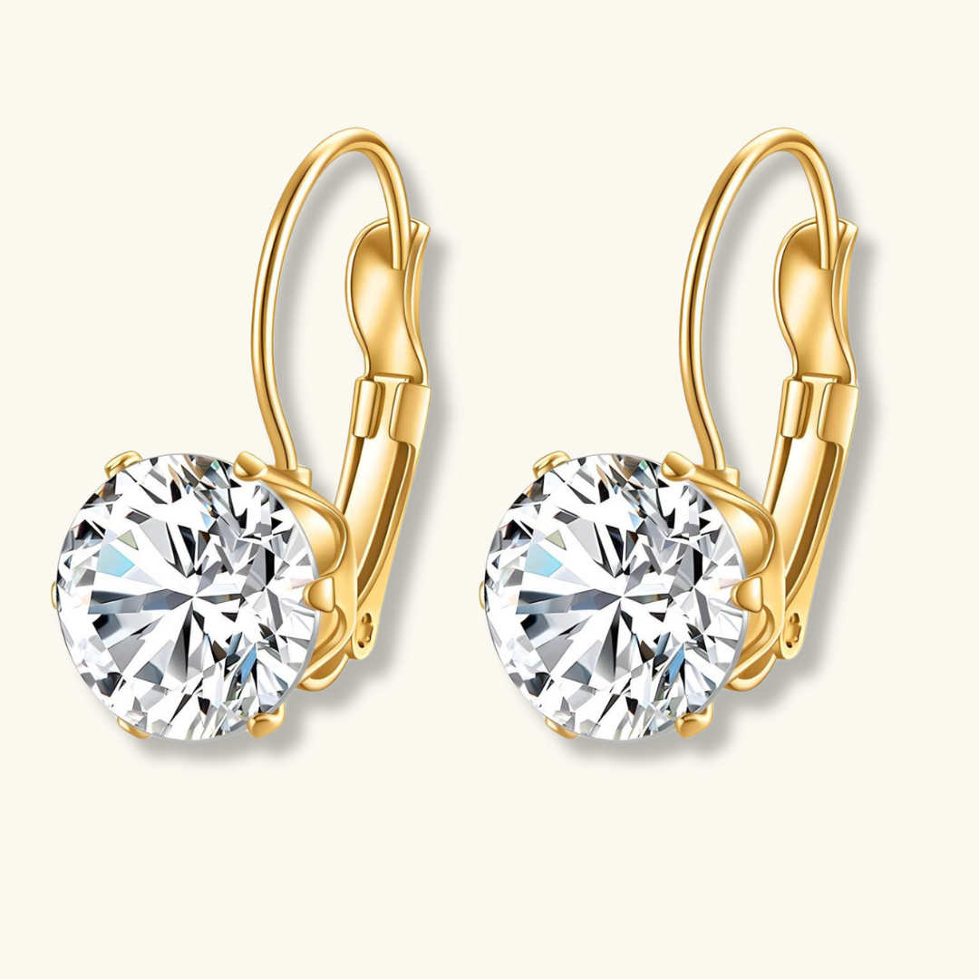 Golden Crystal Earrings